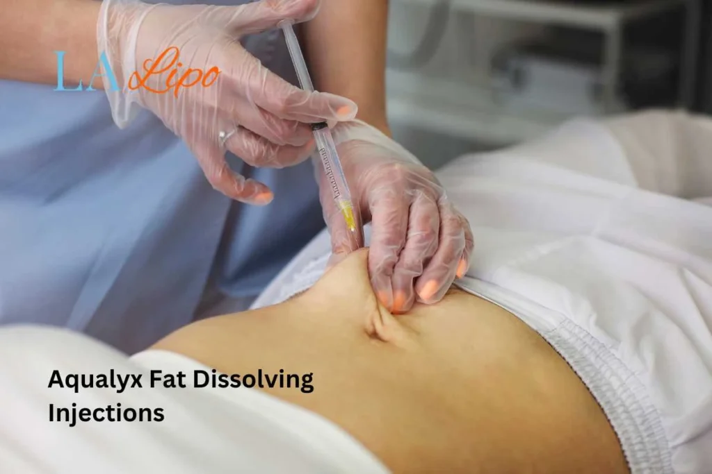 woman having fat dissolving injections Dunstable in the stomach