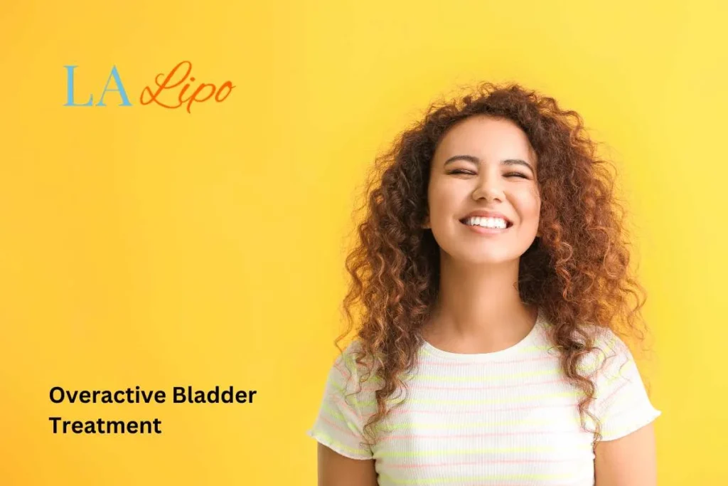 woman smiling about overactive bladder treatment Dunstable solutions