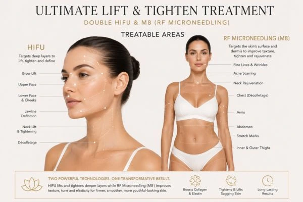 Areas of the body that can be treated - ultimate skin tighten treatment Dunstable